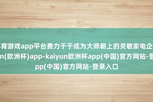 体育游戏app平台费力于于成为大师朝上的灵敏家电企业-kaiyun(欧洲杯)app-kaiyun欧洲杯app(中国)官方网站-登录入口