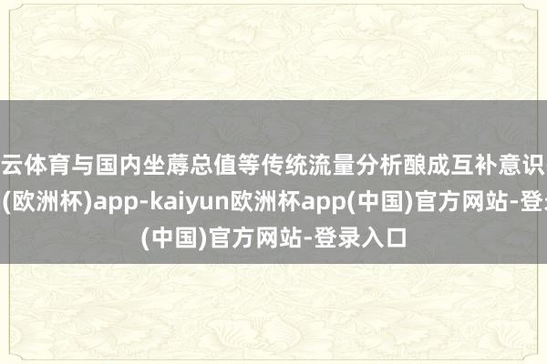 开云体育与国内坐蓐总值等传统流量分析酿成互补意识-kaiyun(欧洲杯)app-kaiyun欧洲杯app(中国)官方网站-登录入口