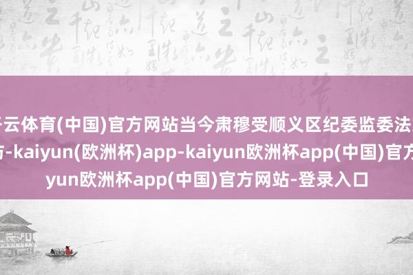 开云体育(中国)官方网站当今肃穆受顺义区纪委监委法式审查和监察造访-kaiyun(欧洲杯)app-kaiyun欧洲杯app(中国)官方网站-登录入口